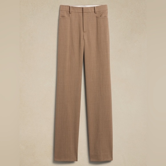 NWT! Banana Republic Camel Siena Straight Wool Pant - Multiple Sizes🤎 - Picture 4 of 6